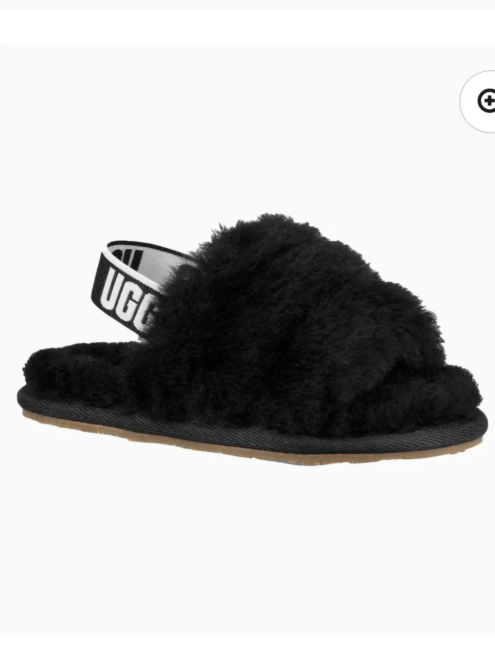 UGG Infant Fluff Yeah Slide Sandals Black - 2/3 S 9-12mo